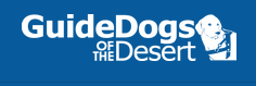 Image of Guide Dogs of the Desert logo visit their website button.