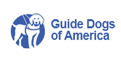Image of Guide Dogs of America logo visit their website button.